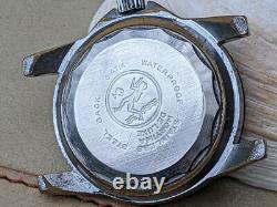 Vintage 1960's Mortima SuperDatomatic French Diver Watch RUNS FOR PARTS/REPAIR