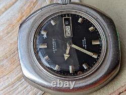 Vintage 1969 Bulova Caravelle Day-Date Pilot Watch withDivers Case FOR PARTS ONLY