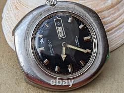 Vintage 1969 Bulova Caravelle Day-Date Pilot Watch withDivers Case FOR PARTS ONLY