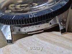 Vintage 1969 Timex 200 Feet Diver withWarm Patina, Faded Bezel FOR PARTS/REPAIR