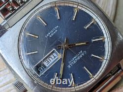 Vintage 1970 Caravelle Day-Date Watch withAS 1916 Mvmt, Runs FOR PARTS/REPAIR