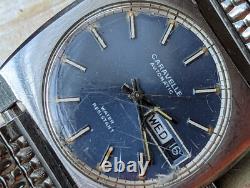 Vintage 1970 Caravelle Day-Date Watch withAS 1916 Mvmt, Runs FOR PARTS/REPAIR