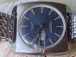 Vintage 1970 Caravelle Day-Date Watch withAS 1916 Mvmt, Runs FOR PARTS/REPAIR