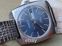 Vintage 1970 Caravelle Day-Date Watch withAS 1916 Mvmt, Runs FOR PARTS/REPAIR