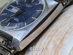 Vintage 1970 Caravelle Day-Date Watch withAS 1916 Mvmt, Runs FOR PARTS/REPAIR