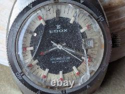 Vintage 1970's Edox Hydro-Sub 10 ATM All SS Diver withETA 2783 Mvmt FOR PARTS ONLY