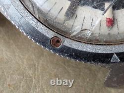 Vintage 1970's Edox Hydro-Sub 10 ATM All SS Diver withETA 2783 Mvmt FOR PARTS ONLY