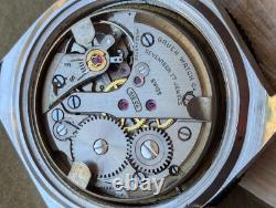 Vintage 1970's Gruen World Time All SS Diver with512 CA Mvmt, Runs FOR PARTS/REPAIR