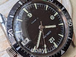 Vintage 1970's Orvin Divers Watch withWarm Patina, Runs SLOW FOR PARTS/REPAIR