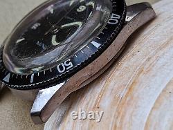 Vintage 1970's Orvin Divers Watch withWarm Patina, Runs SLOW FOR PARTS/REPAIR