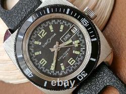 Vintage 1970s Customtime Diver Watch withPristine Dial, Patina, Box FOR PARTS/REPAIR