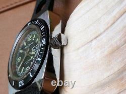 Vintage 1970s Customtime Diver Watch withPristine Dial, Patina, Box FOR PARTS/REPAIR