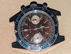 Vintage 1970s Gallet Solar Divers Chronograph withBrown Dial, Runs FOR PARTS/REPAIR