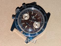Vintage 1970s Gallet Solar Divers Chronograph withBrown Dial, Runs FOR PARTS/REPAIR
