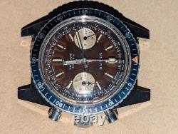 Vintage 1970s Gallet Solar Divers Chronograph withBrown Dial, Runs FOR PARTS/REPAIR