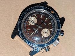 Vintage 1970s Gallet Solar Divers Chronograph withBrown Dial, Runs FOR PARTS/REPAIR