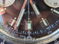 Vintage 1970s Gallet Solar Divers Chronograph withBrown Dial, Runs FOR PARTS/REPAIR