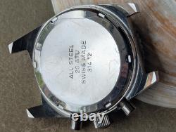Vintage 1970s Gallet Solar Divers Chronograph withBrown Dial, Runs FOR PARTS/REPAIR