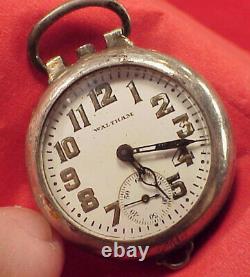 Vintage 31mm Rare Depollier Waltham Trench 7 Jewel Wristwatch Sterling 1918