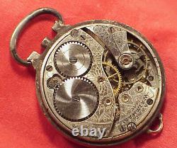 Vintage 31mm Rare Depollier Waltham Trench 7 Jewel Wristwatch Sterling 1918