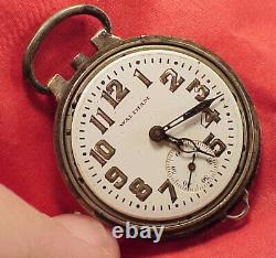 Vintage 31mm Rare Depollier Waltham Trench 7 Jewel Wristwatch Sterling 1918