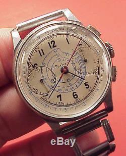 Vintage 34mm PARKER VENUS 150 COLUMN WHEEL CHRONOGRAPH Wristwatch REPAIRS