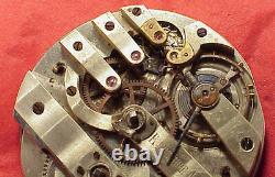 Vintage 45mm Rare Cross Pallet Fork Pocket Watch Movement Ky Ks Broken Staff