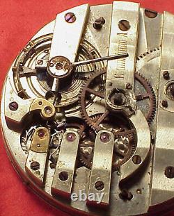 Vintage 45mm Rare Cross Pallet Fork Pocket Watch Movement Ky Ks Broken Staff