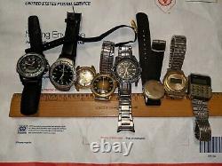 Vintage 8 Watch Lot Sports Illustrated, Helbros West Germany, Texas Instruments
