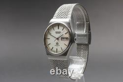 Vintage? AS-IS? SEIKO SUPERIOR Twin Quartz 9983-8000 Silver Men's Watch JAPAN