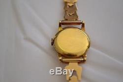 Vintage Antique Ladies 18K Gold Omega Wrist Watch not working selling as is