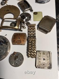 Vintage Antique Watch Parts Including Some Elgin Parts