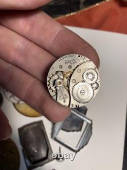 Vintage Antique Watch Parts Including Some Elgin Parts