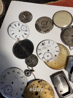 Vintage Antique Watch Parts Including Some Elgin Parts