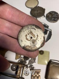 Vintage Antique Watch Parts Including Some Elgin Parts