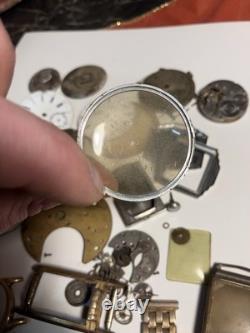 Vintage Antique Watch Parts Including Some Elgin Parts