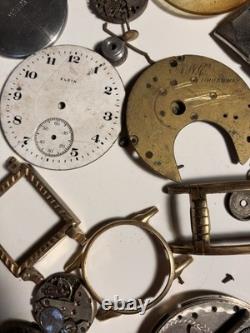 Vintage Antique Watch Parts Including Some Elgin Parts