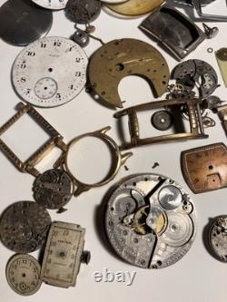 Vintage Antique Watch Parts Including Some Elgin Parts