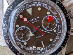Vintage Arnex Divers Chronograph withTropical Brown Dial, Runs FOR PARTS/REPAIR