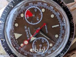 Vintage Arnex Divers Chronograph withTropical Brown Dial, Runs FOR PARTS/REPAIR