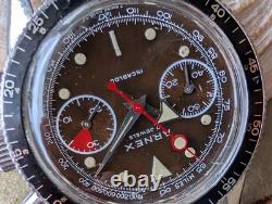 Vintage Arnex Divers Chronograph withTropical Brown Dial, Runs FOR PARTS/REPAIR