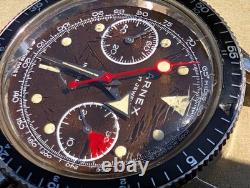 Vintage Arnex Divers Chronograph withTropical Brown Dial, Runs FOR PARTS/REPAIR