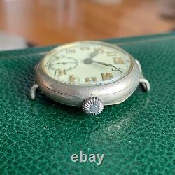 Vintage Beleco WWI Era Trench 33mm Watch Swiss Not Running for PARTS / REPAIR