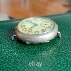 Vintage Beleco WWI Era Trench 33mm Watch Swiss Not Running for PARTS / REPAIR