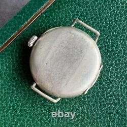 Vintage Beleco WWI Era Trench 33mm Watch Swiss Not Running for PARTS / REPAIR