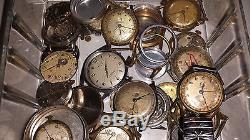 Vintage Box Lot Of Benrus Special Double Date Watches And Parts For You To Fix