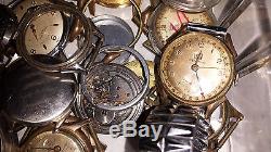 Vintage Box Lot Of Benrus Special Double Date Watches And Parts For You To Fix