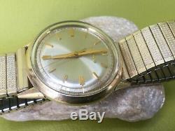 Vintage Bulova 214 Accutron 10k Gold Filled Bezel Watch Hums, Parts/repair