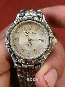 Vintage Bulova Marine Star Men's Watch for parts or repair untested J1