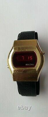 Vintage Bulova led Computron watch Water Resistant N6 Not working for repairs